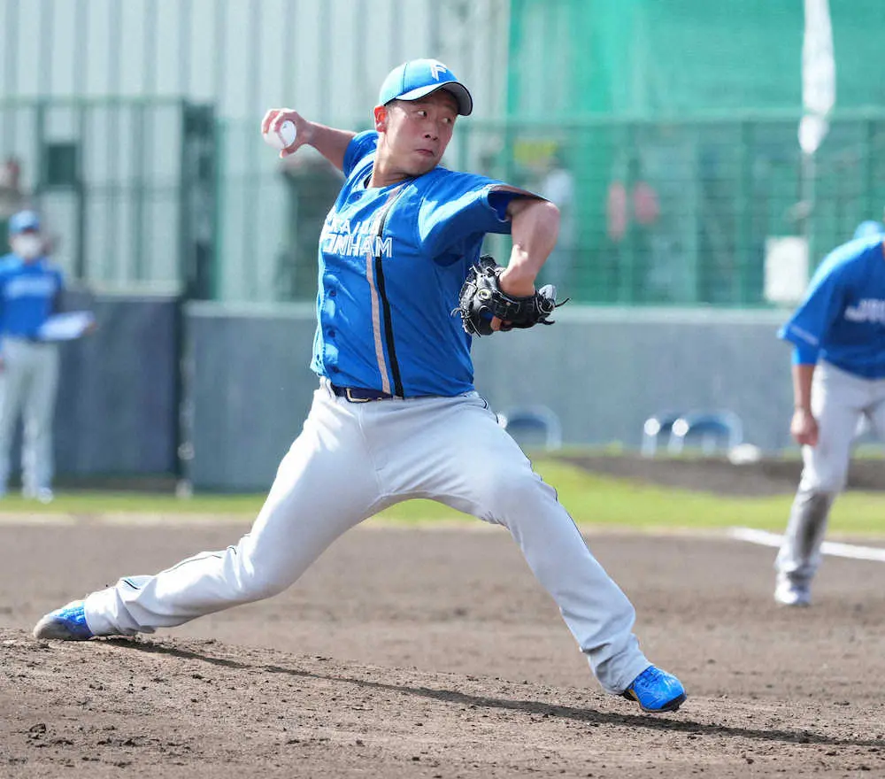 【画像・写真】【キャンプ隠しマイク】日本ハム・谷川、自慢の金髪に古巣・阪神の元同僚から“やじ”