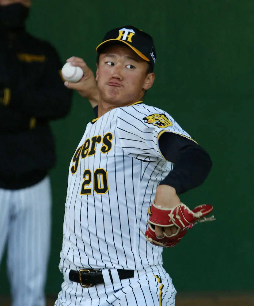 【画像・写真】阪神ドラ1森木　4度目ブルペンで最多41球「順調にいきすぎていてちょっと変な感じがする」