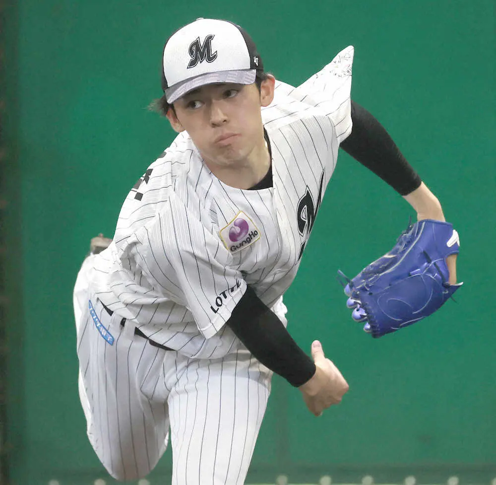 【画像・写真】ロッテ・朗希　“感謝”の39球　石垣島キャンプ最終日ブルペン