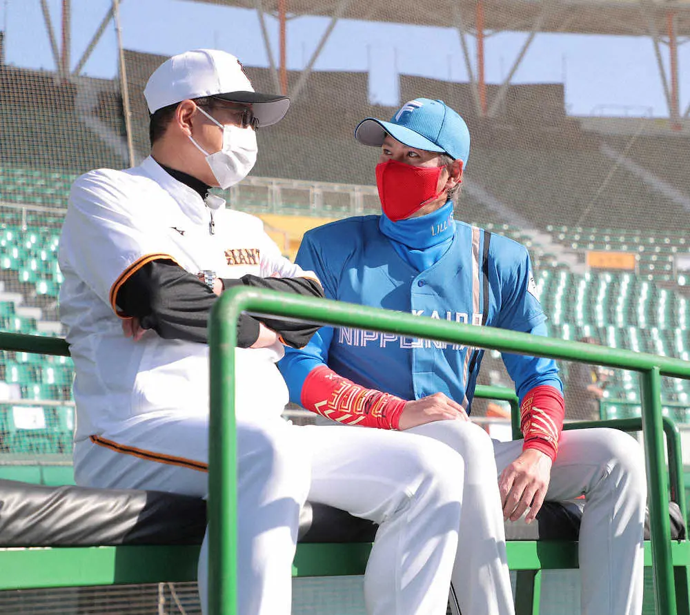 【画像・写真】新庄監督感激!球界盛り上げる“改革”を原監督が全面支援約束「本当に心強い」