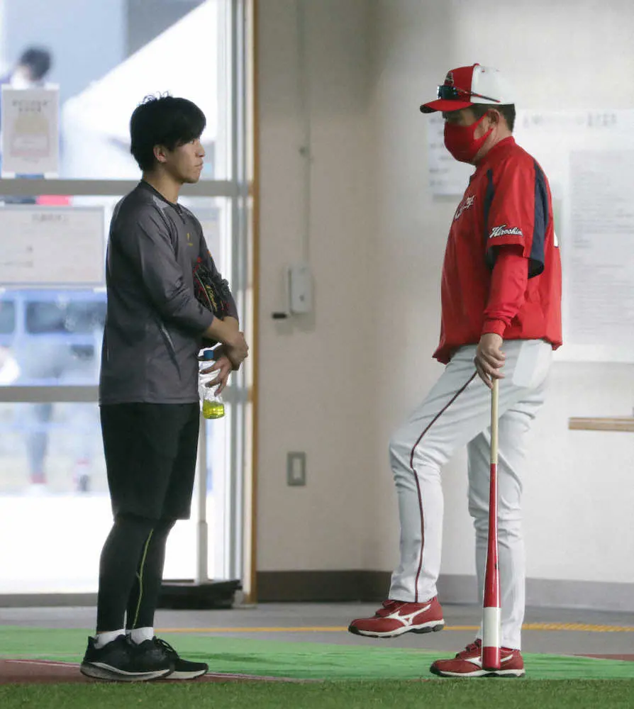 【画像・写真】広島ドラ1・黒原　メッタ打ち食らうも「失敗重ねて成長していけたら」　指揮官からクイックの問題点指摘も