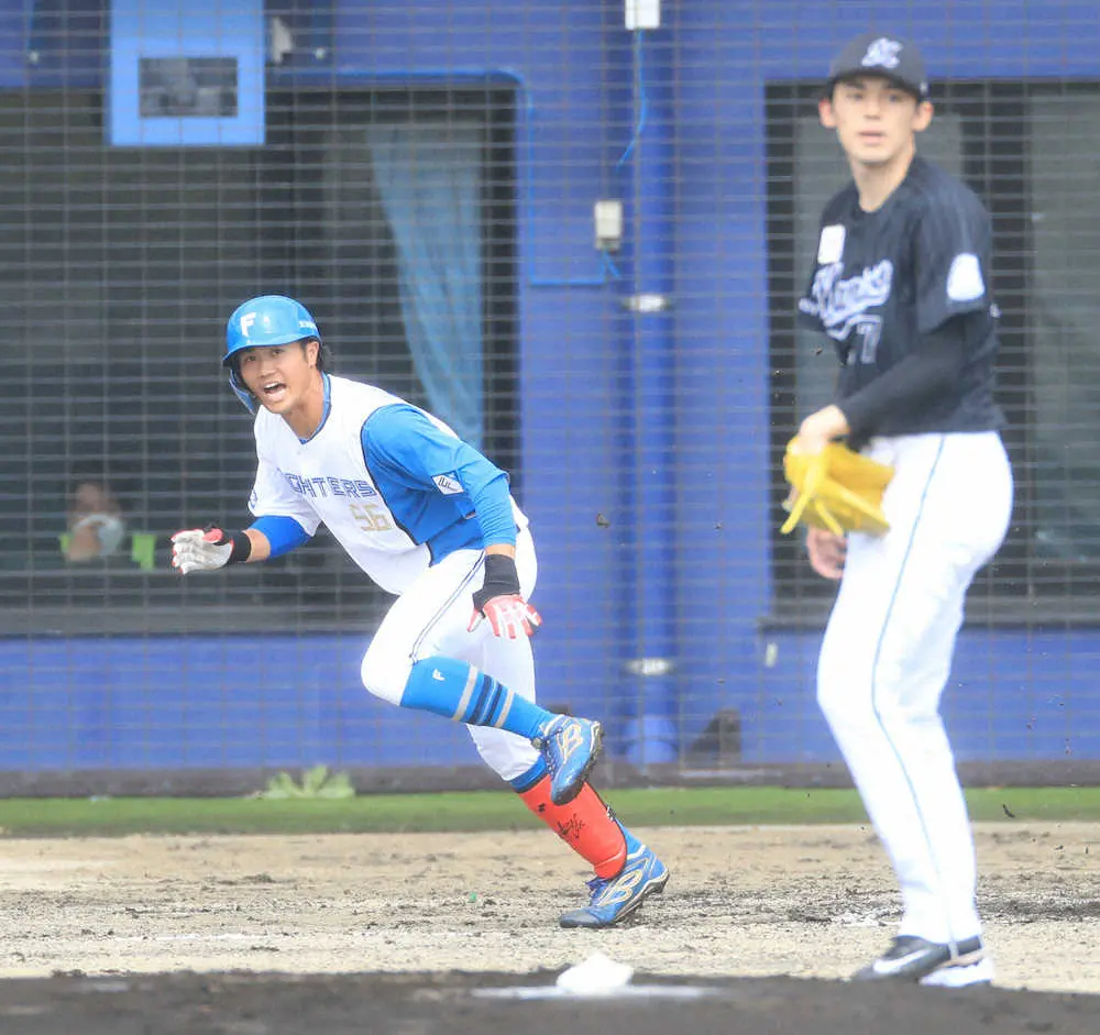 【画像・写真】日本ハム・細川　朗希158キロ仕留める　イチロー先生の指導でフルスイング身上に