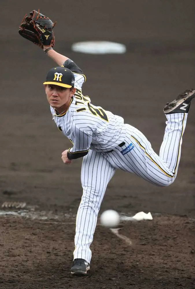 【画像・写真】開幕投手候補の阪神・伊藤将　3回5安打無失点で貫禄の投球　2併殺を奪いピンチ断ち切る