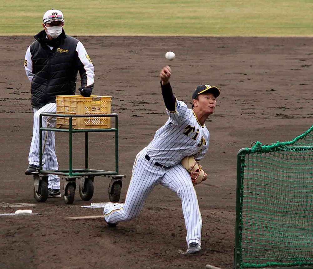 阪神ドラ1森木がフリー打撃に初登板 41球 球威で押し込んだ スポニチ Sponichi Annex 野球