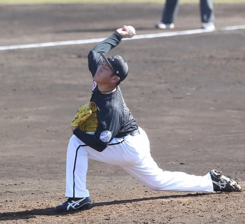 【画像・写真】ロッテ・ドラ3広畑「修正できた」2回1失点　ドラ5八木は3連打浴び2回2失点