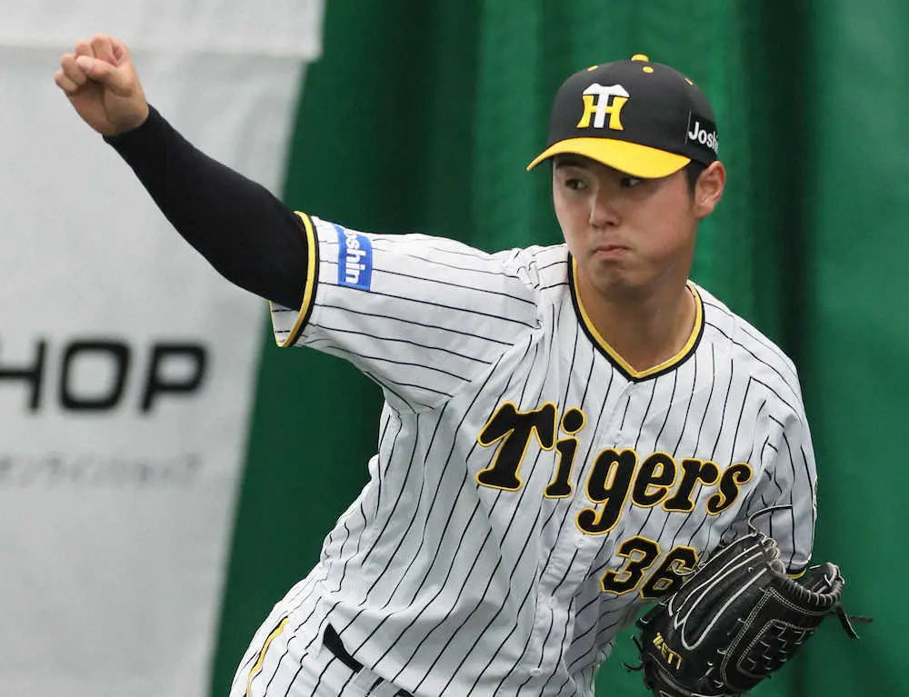 【画像・写真】【キャンプ虎番ルポ】“浜地の呼吸”1軍生き残りへ試行錯誤「腹圧を意識した時に息を吐くのがはまった」