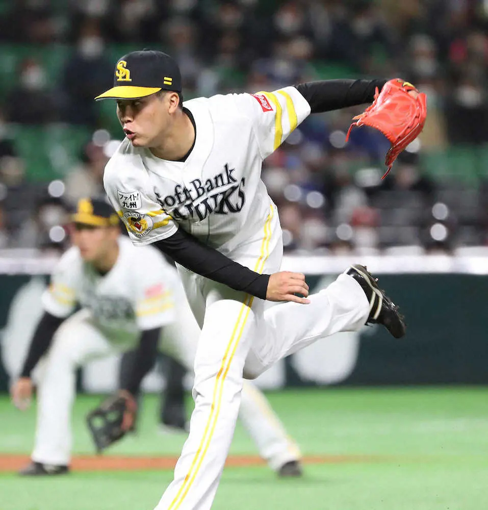 【画像・写真】ソフトバンク育成の藤井　支配下へ前進「緊張はしましたが」1回完全で堂々の本拠地デビュー