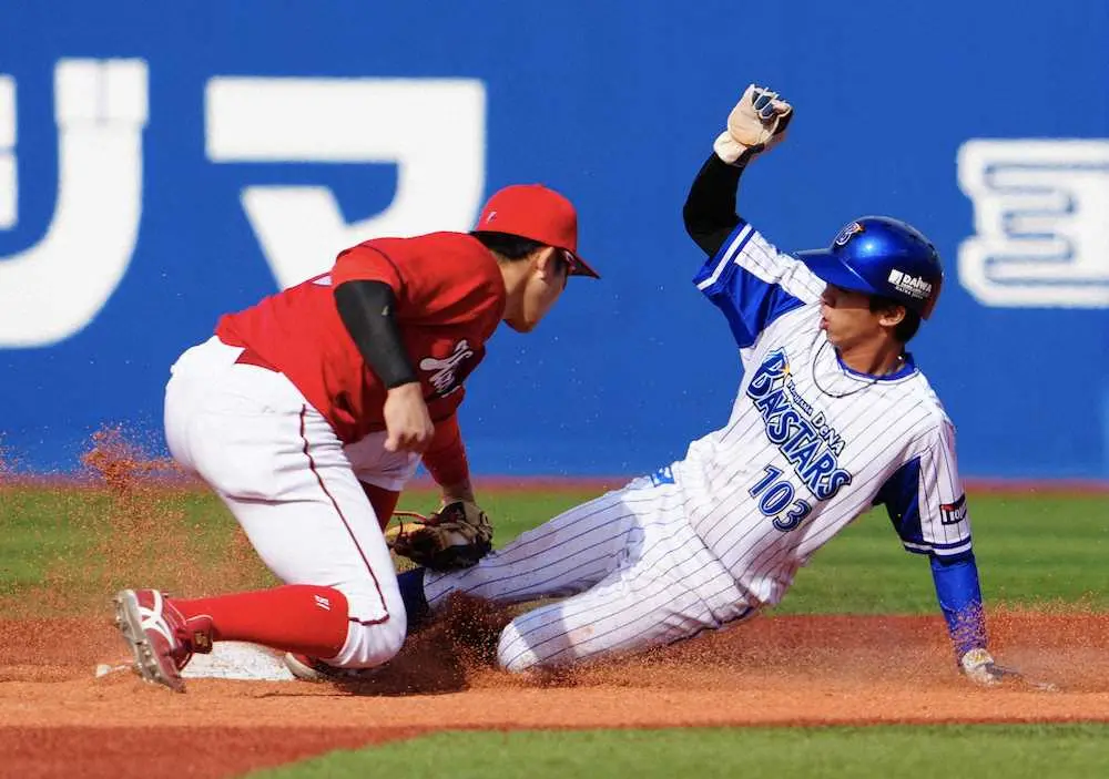 【画像・写真】「1日限定」昇格　DeNA育成ドラ1・村川　俊足魅せて笑顔「持ち味をアピールできた」