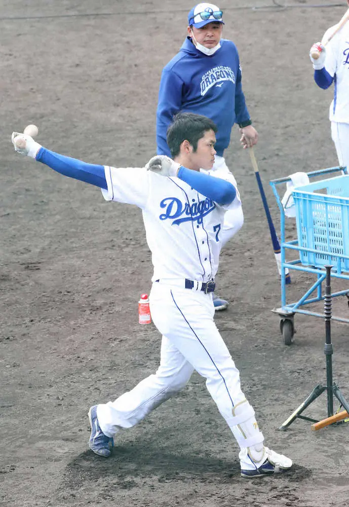 【画像・写真】中日・根尾　開幕1軍へラストチャンス!　8日オープン戦初の先発出場「インパクトの強さ出す」