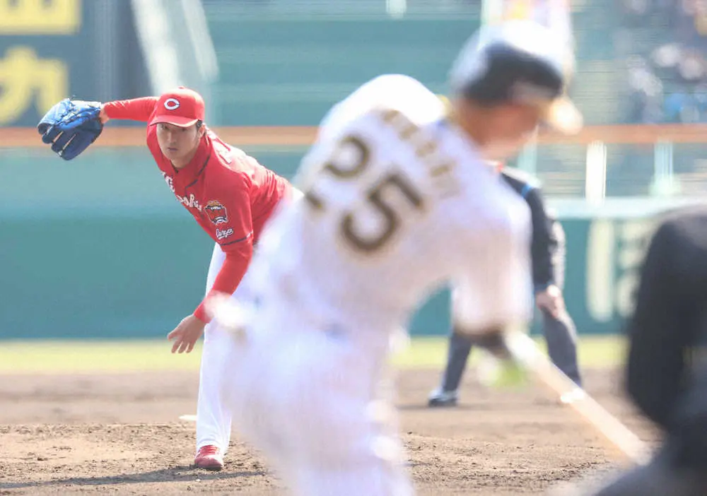 【画像・写真】広島・床田　今春最長となる4回を自責1の安定感　内定済みの開幕ローテへ、順調な調整をアピール