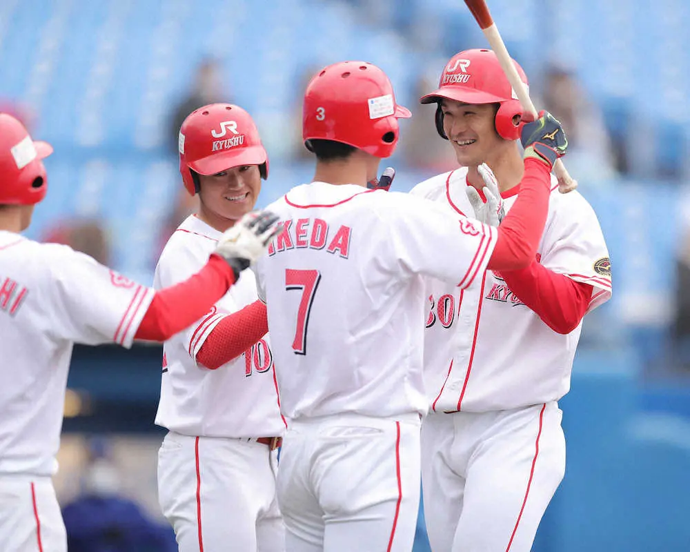 【画像・写真】JR九州・岩切が逆転満弾「良い方向に打球が飛んでくれた」