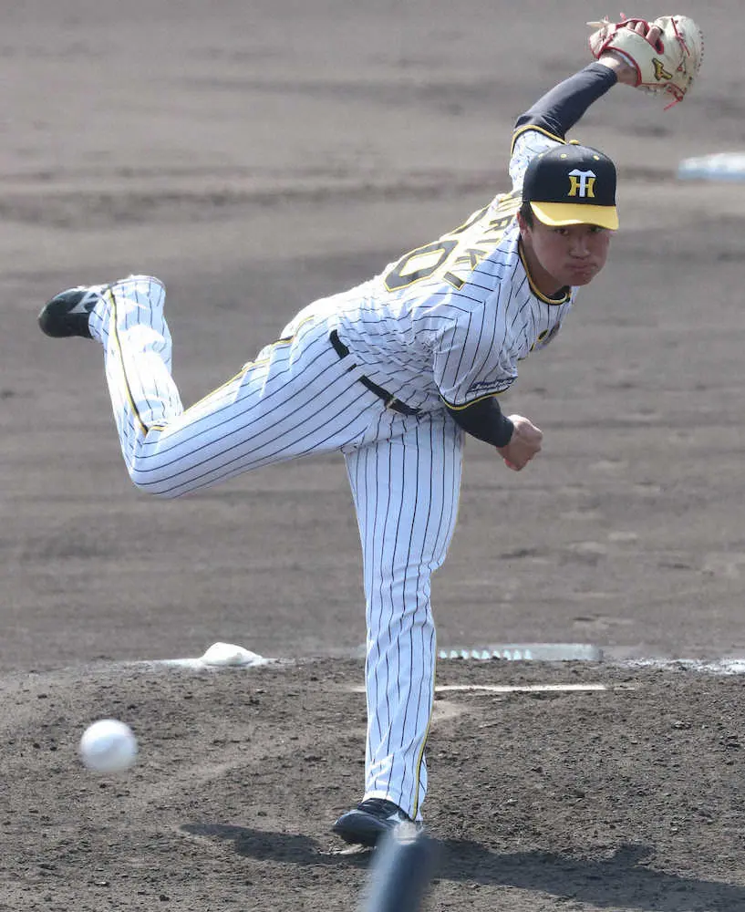【画像・写真】阪神ドラ1・森木　大器の片りん見せつけた！矢野監督の前で打者7人から4奪三振「それなりに良かった」