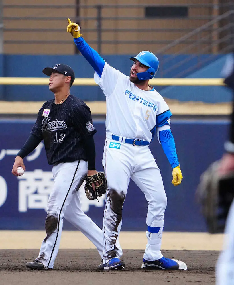 【画像・写真】日本ハム新助っ人・ヌニエス　志願の来日初出場でいきなり二塁打「うれしかった」