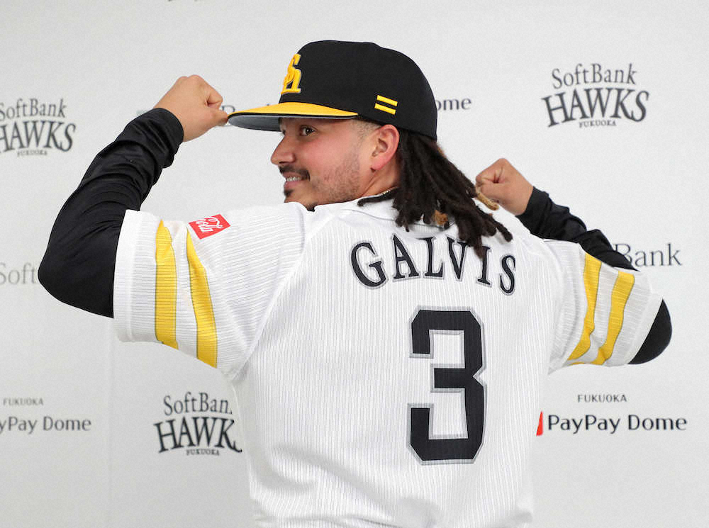 ソフトバンク ガルちゃん が日本一導く 万能型の新助っ人 ガルビス会見 目標は優勝 スポニチ Sponichi Annex 野球