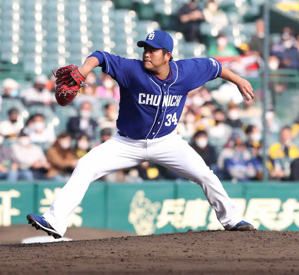 【画像・写真】中日・福　敗戦の中キラリ!!トラブル乗り越え、今春1軍初登板で3人斬り 「間に合った」と安ど