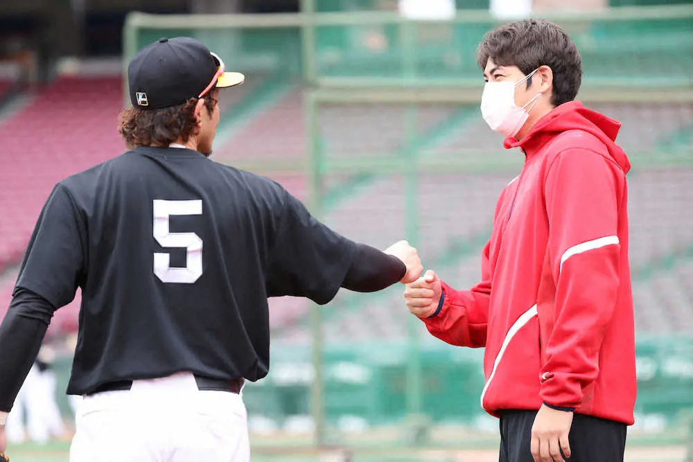 【画像・写真】試合前に同姓球場“ゲキ推し”した松田がマツダスタジアムで途中出場し中前適時打
