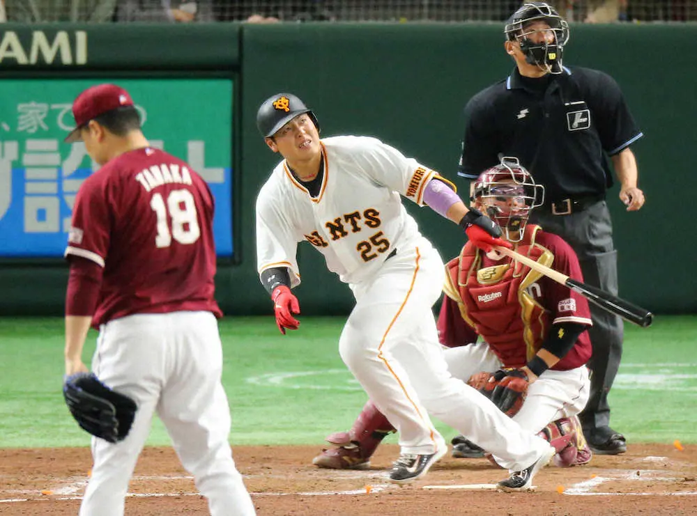 【画像・写真】巨人・岡本和、OP戦単独2冠締め！マー君撃ち7号12打点目　本塁打＆打点、2年連続タイトルの2部門