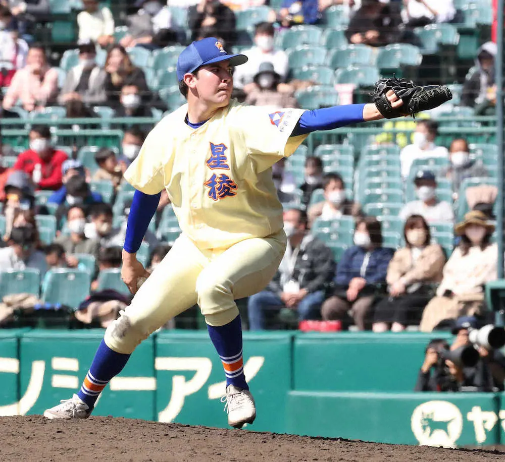 【画像・写真】「爪は半分くらい割れていた」星稜マーガード　それでも6回1失点で背番号1の責任果たす