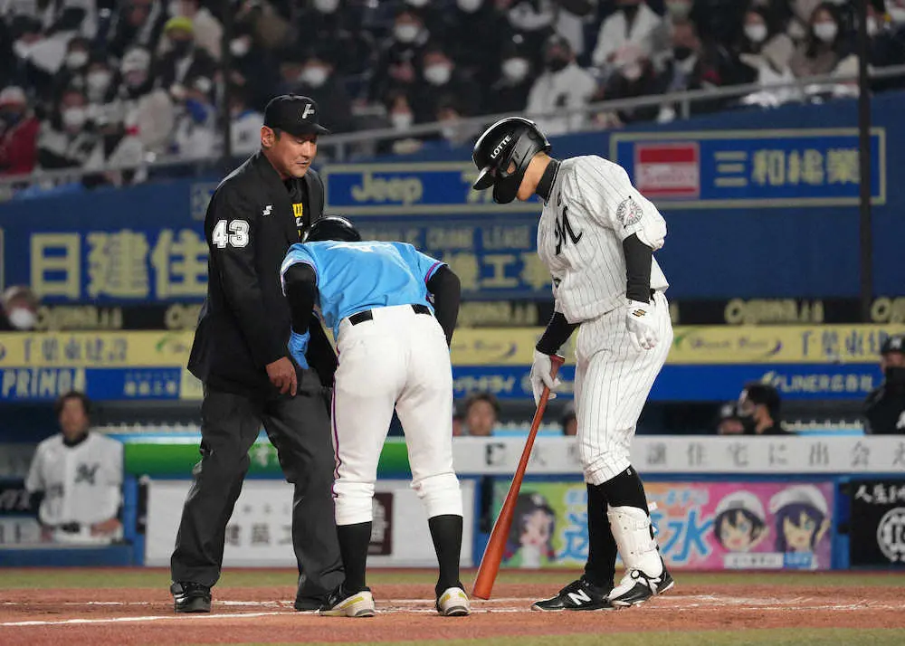 【画像・写真】ソフトB石川の無安打投球も消した!?　ロッテ・中村奨の指摘でライン消して引き直す珍事