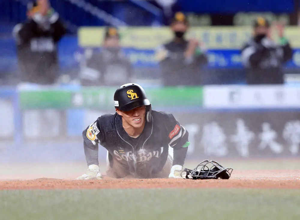 【画像・写真】ソフトバンク　ドラ4・野村勇　プロ初盗塁&神走塁で開幕4連勝呼んだ!藤本監督「見事」3連発