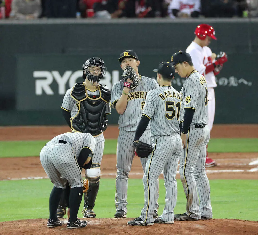 【画像・写真】阪神　悪い流れ止まらず　先制も6回に守備の乱れ重なり、勝ち越し許す