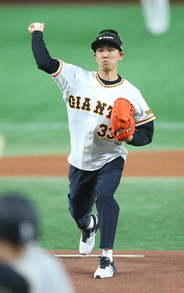 【画像・写真】ノルディック複合北京五輪銅の渡部暁斗が始球式「頭真っ白」もノーバン投球