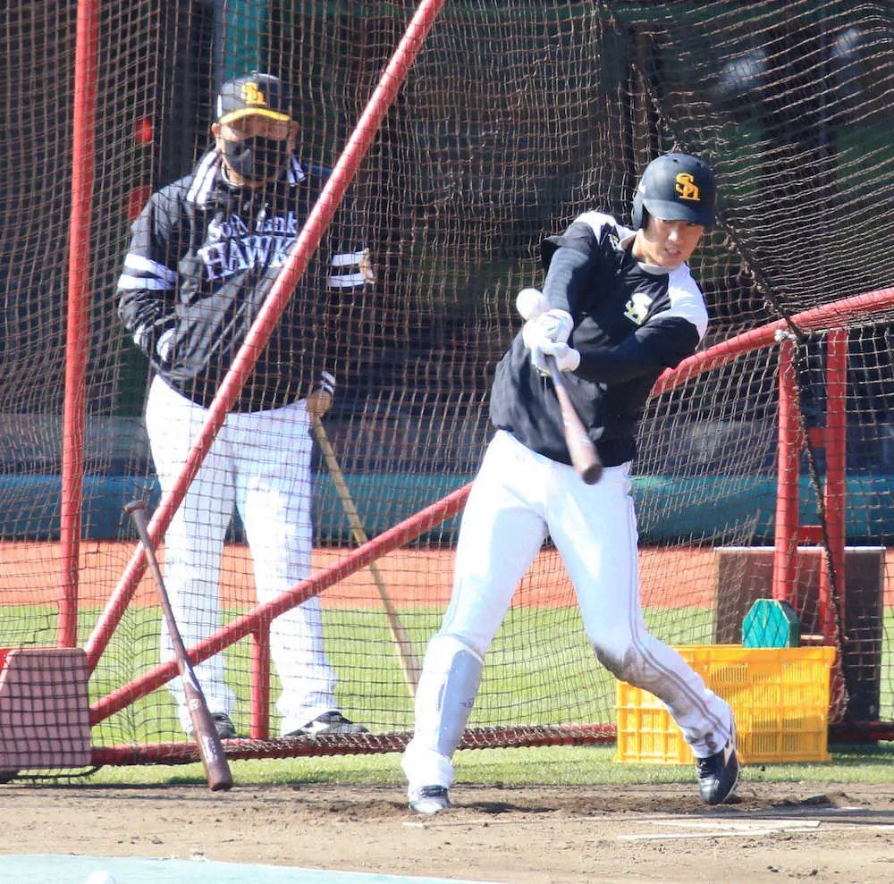 【画像・写真】ソフトバンク上林「自分が元気なかったら栗原も心配なる」　長期離脱の栗原のため、前を向く