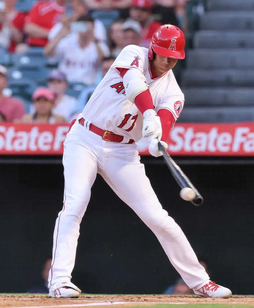 【画像・写真】エンゼルス・大谷　開幕戦二刀流翌日に直訴！「1番・DH」で技あり初安打