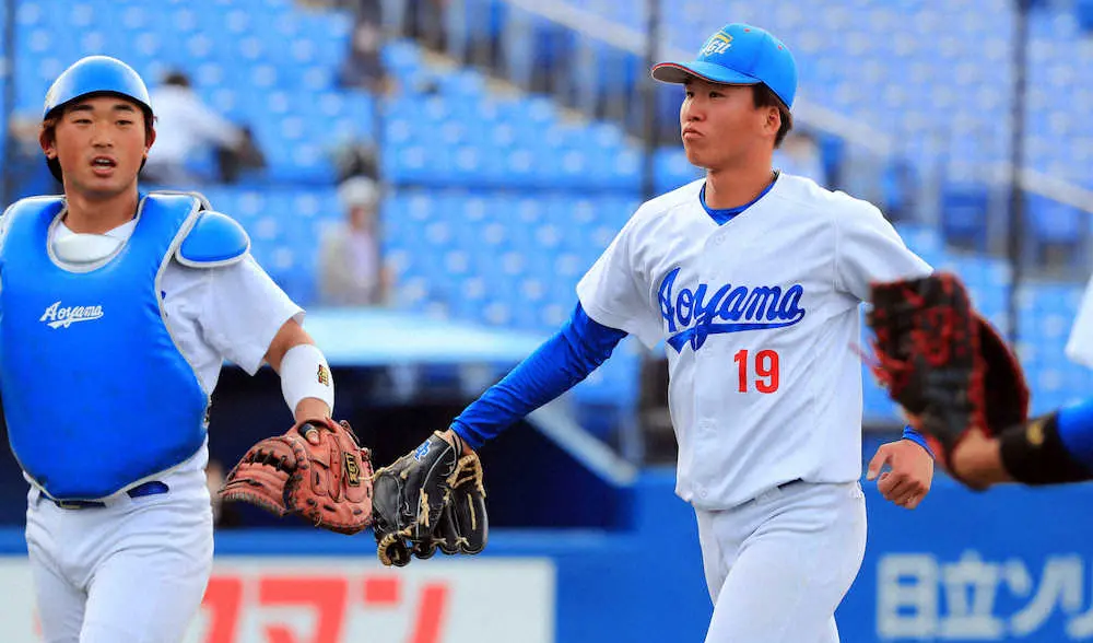 【画像・写真】青学大1勝1敗のタイ　龍谷大平安出身コンビが投打で活躍　中島「北村さんを助けたのは初めて」