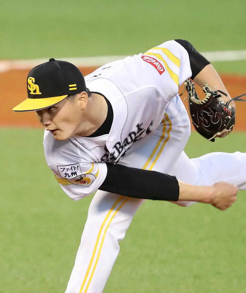 【画像・写真】ソフトB田上「夢みたい」155キロ＆零封デビュー　球団OBの叔父秀則氏ら見守る中「毎回全力でいった」