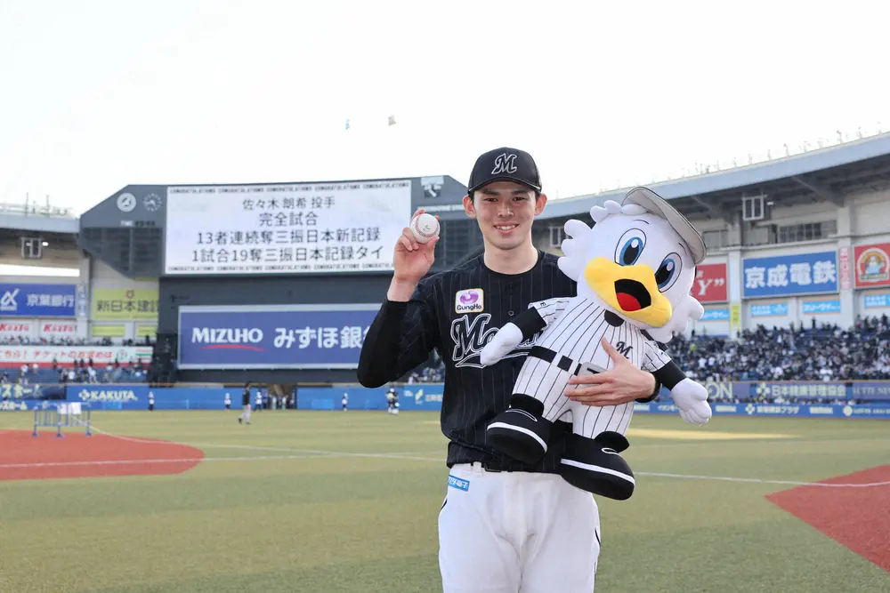 【画像・写真】テレ東　“完全試合男”ロッテ朗希の次戦登板緊急生中継発表　17日午後2時から日本ハム戦