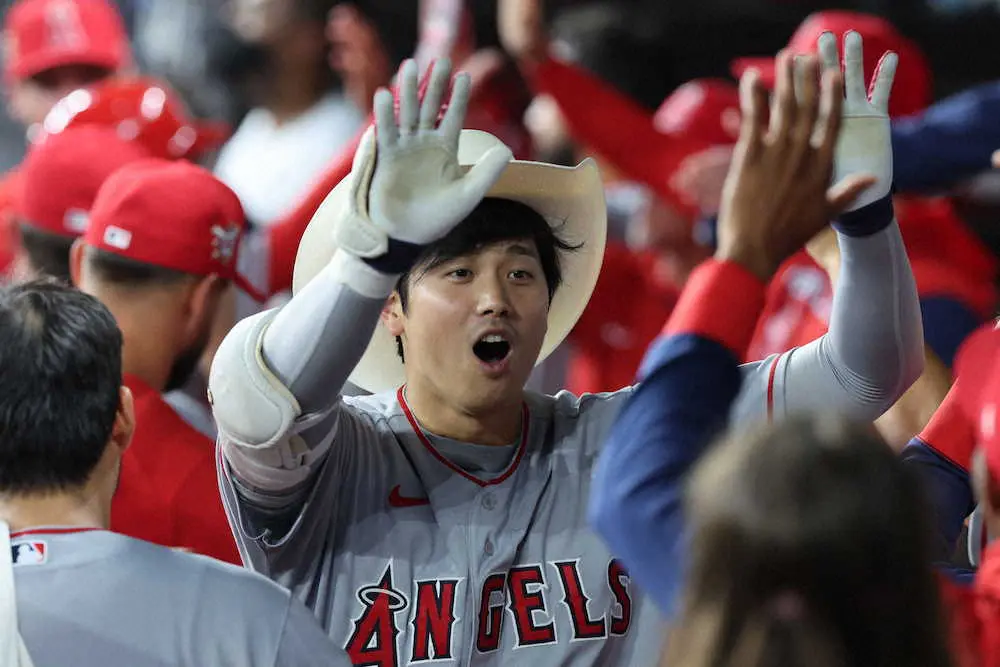 【画像・写真】大谷翔平　お目覚め1試合2発！　第1打席は初球先頭打者弾、第3打席も豪快弾