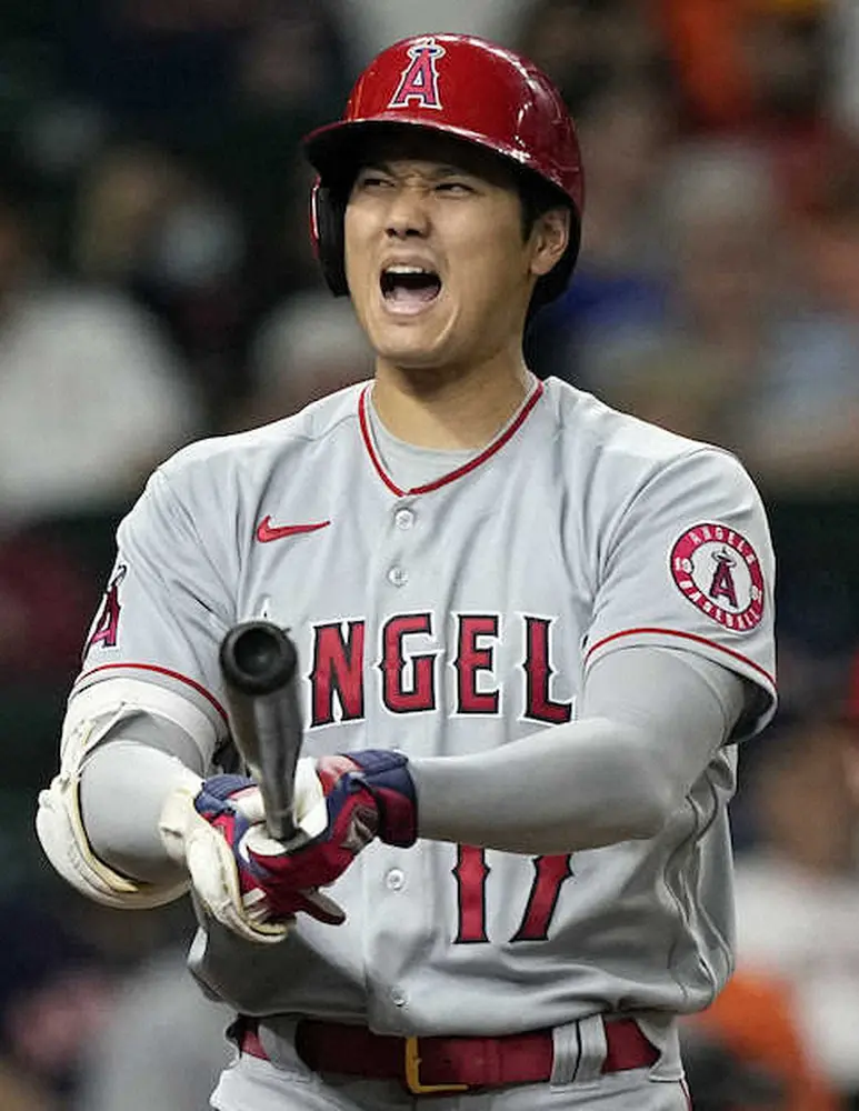 【画像・写真】エンゼルス・大谷　連続試合安打は8でストップ　元女房役の「ささやき戦術」にやられた
