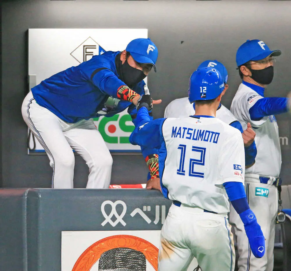 【画像・写真】日本ハム野村が先制打　2度目のカード勝ち越しへ4番の仕事「いいところに落ちてくれてよかった」