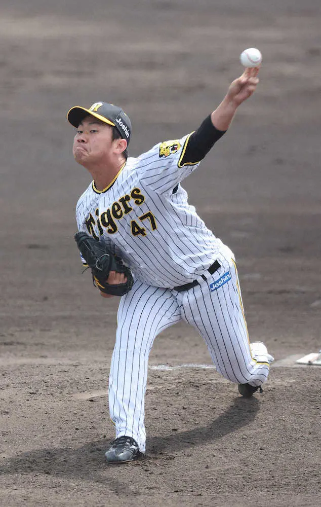 【画像・写真】阪神ドラフト3位・桐敷、降格後初登板で6回零封の好投