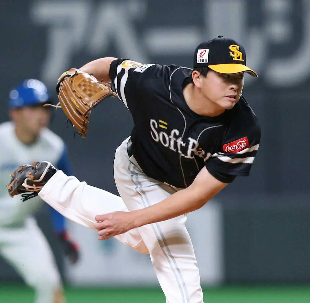 【画像・写真】鷹のビッグゲート大関が回またぎ好救援でビッグボス打線をせき止め