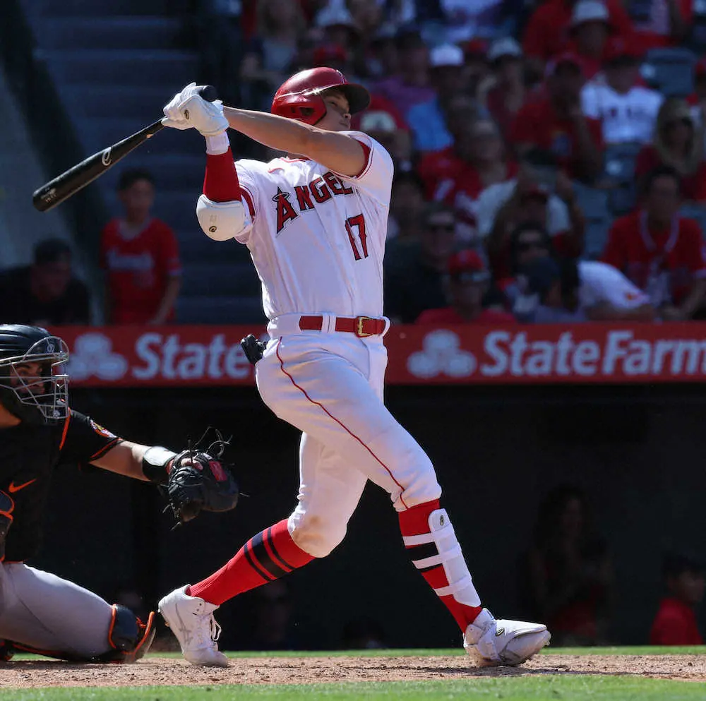 【画像・写真】エンゼルス・大谷　「オールドスタイル」でマルチ安打　気分一新2安打2得点