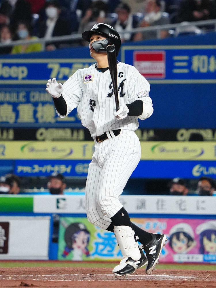 ロッテ中村奨 3回に今季1号となる逆転3ラン スポニチ Sponichi Annex 野球