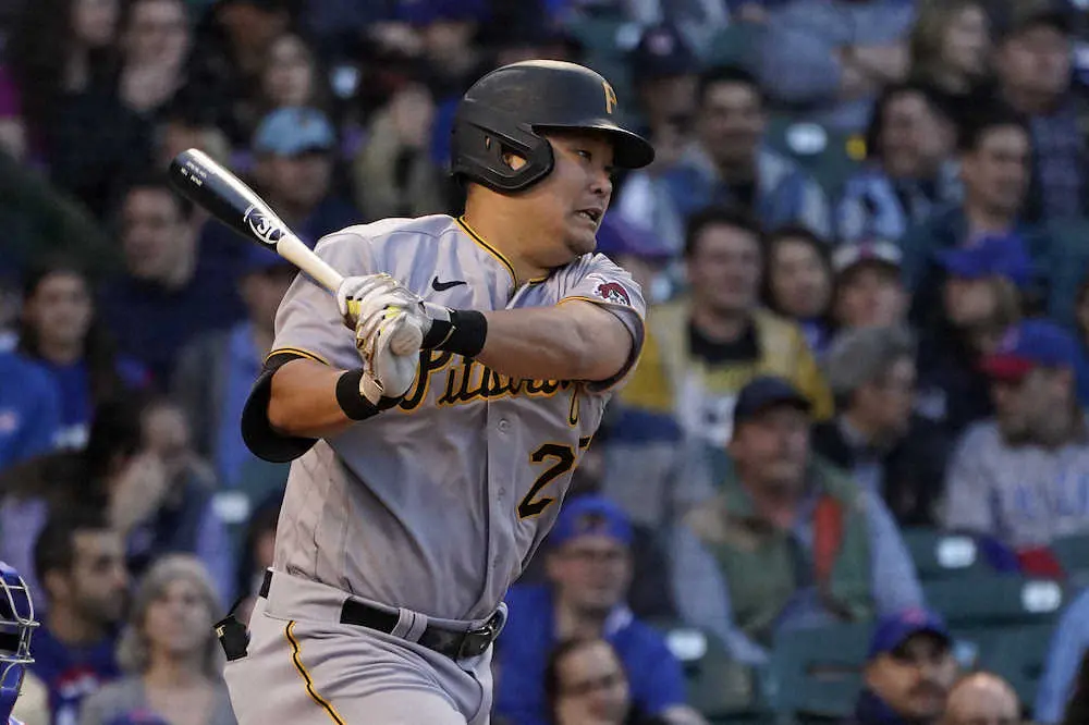 【画像・写真】パイレーツ・筒香、手応え大飛球　4番で無安打もフライアウトに「非常にいい傾向」