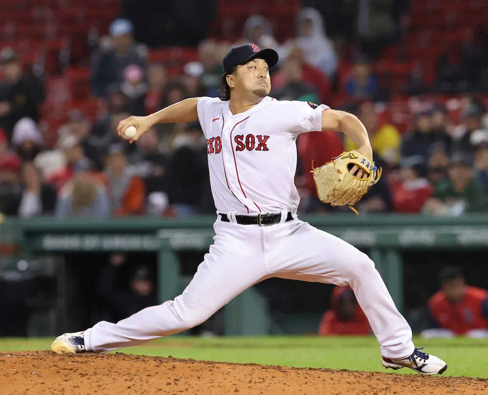 【画像・写真】レッドソックス・沢村　前夜好投続かず…ピンチから登板も1/3回2失点