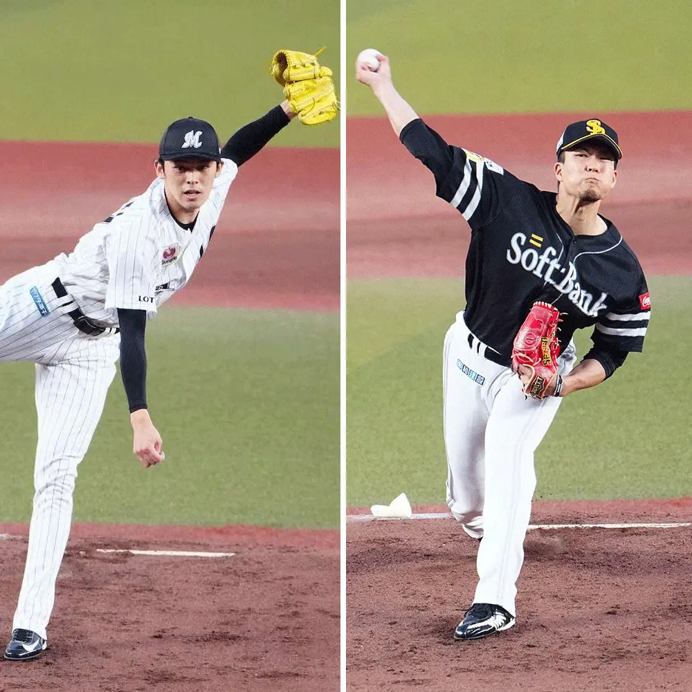 【画像・写真】ロッテ朗希VSソフト千賀160キロ競演にSNS熱狂「メジャーリーグですか？」「バケモンだわ2人とも」