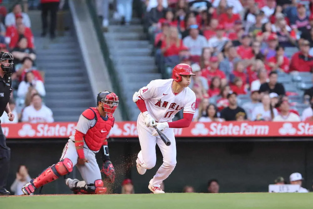 【画像・写真】大谷翔平　第1打席は二ゴロで先制打点　二刀流翌日＆ボストンから大移動「3番・DH」で先発