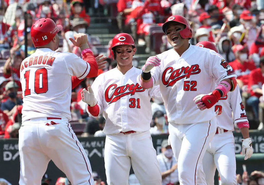 【画像・写真】「祭りじゃけ！」広島・末包プロ初＆球団新人30年ぶり満弾「すえかね君、覚えました」「マクブと仲良し」