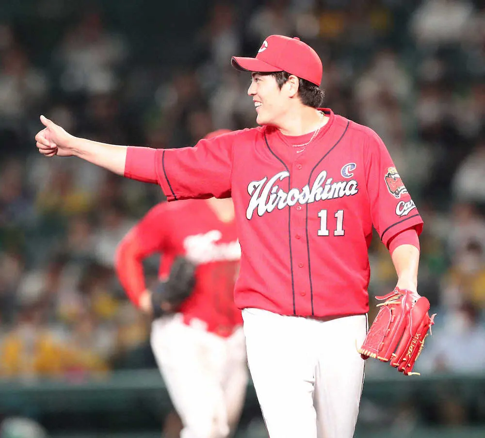 【画像・写真】広島・九里、中継ぎの感謝の2勝目「しっかり信頼される投手にならないと」