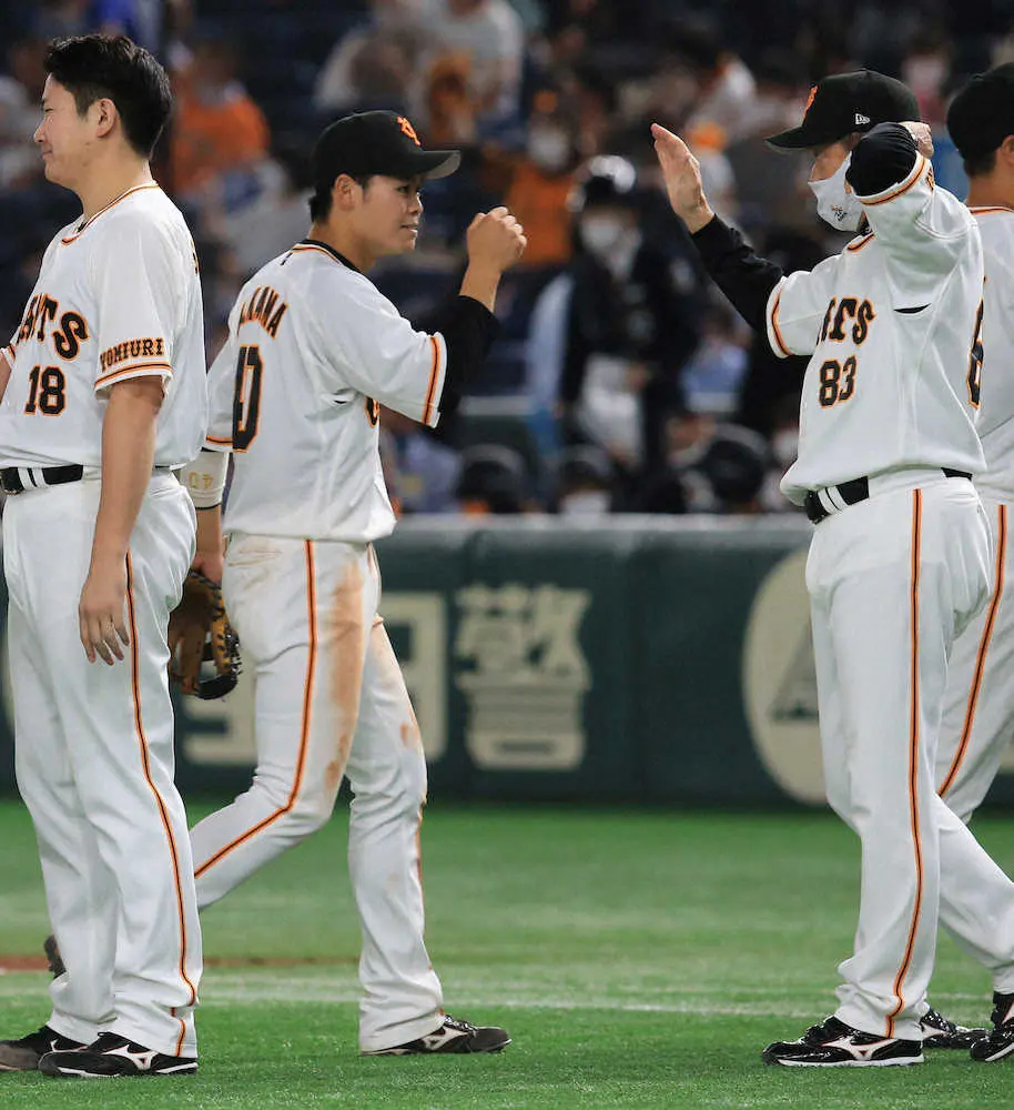 【画像・写真】巨人・原監督　大勢は「大したもんですね」　V打の20歳中山は「非凡さというものが見えますね」