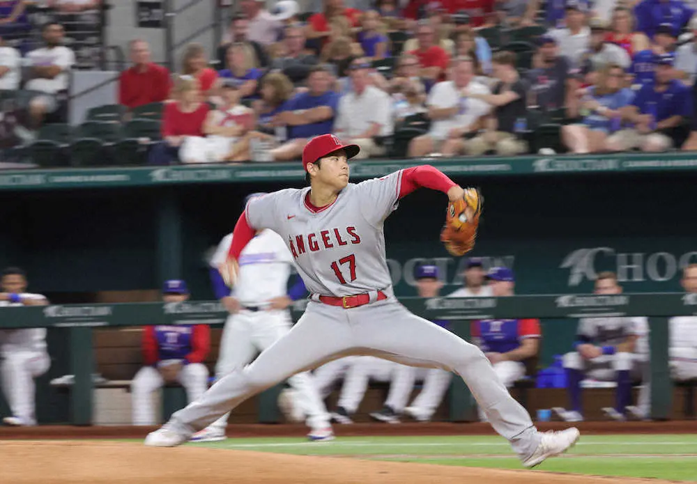 【画像・写真】エンゼルス・大谷「速球デー」今季最速出た162・2キロ2度計測　全94球中真っすぐ&カット計52球