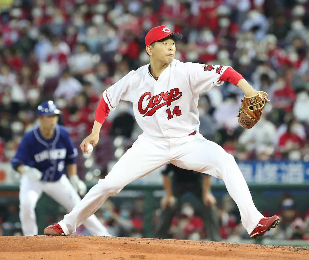 【画像・写真】広島・大瀬良　リーグトップに並ぶ5勝目は“パパ1勝”記念球は「息子に持っていきます」