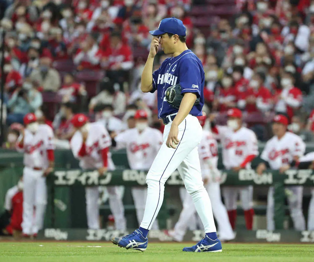 【画像・写真】中日・大野雄、満塁被弾など5失点でマツダ6連敗「申し訳ない」
