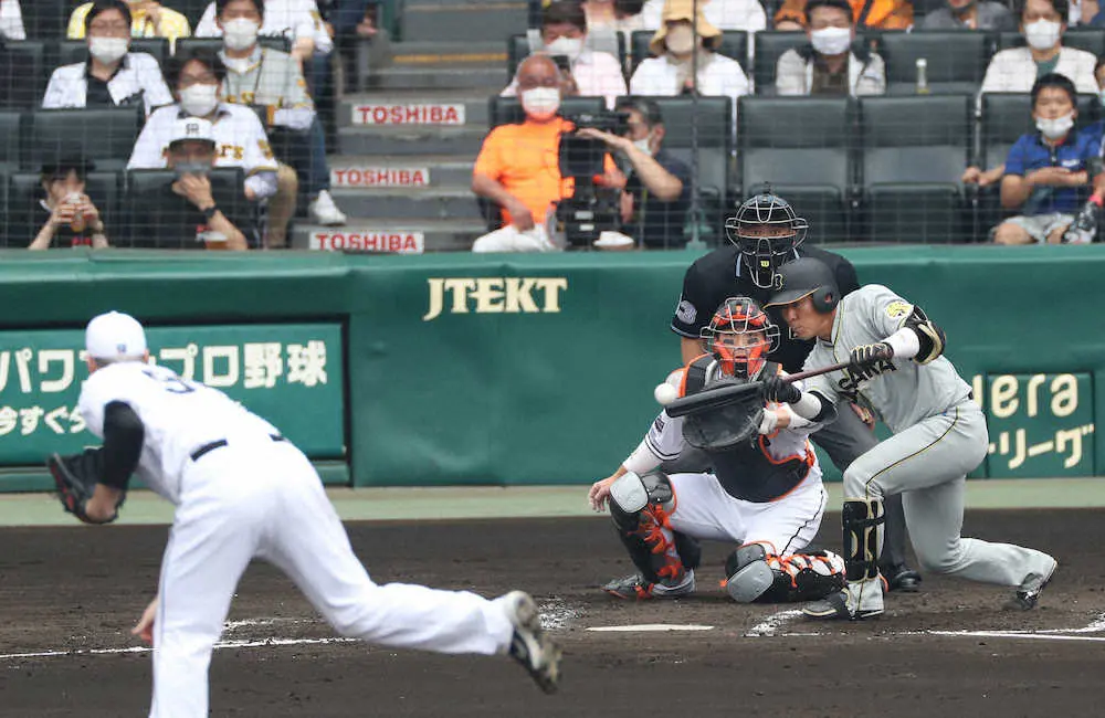 【画像・写真】阪神・長坂　1434日ぶり先発マスクで初お立ち台「何とか爪痕を残そうと。めちゃめちゃしびれました」