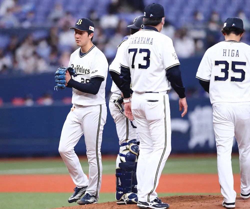 【画像・写真】オリックス・田嶋が5回1/3を4失点降板　「粘りきることが…」